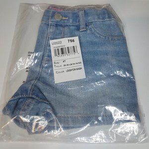 Toddler Girls Denim Shortie Shorts - Leighton Wash